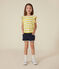 Gestreiftes T-Shirt aus geflammtem Jersey Kinder/Mädchen gelb NECTAR/ AVALANCHE