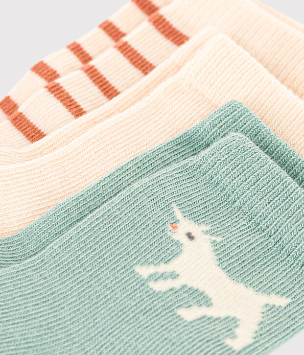 3er-Set Babysocken vielfarbig