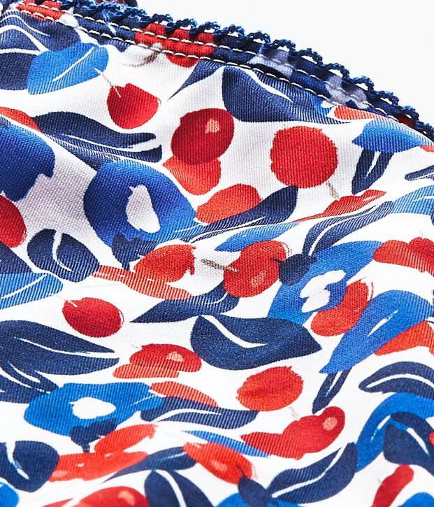 Gebl&uuml;mter Baby-M&auml;dchen-Badeanzug weiss/vielfarbig