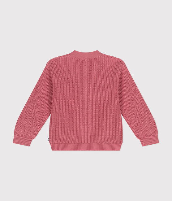Kinder-Cardigan aus Baumwolle für Mädchen rosa ROSEWOOD