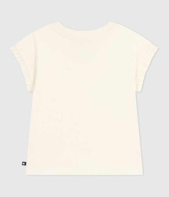 Kurzärmeliges Kinder-T-Shirt mit Muster naturfarben MILK
