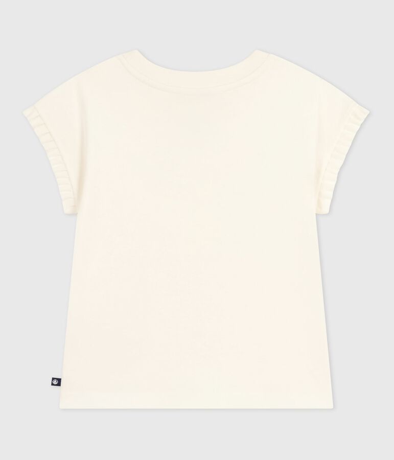 Kurz&auml;rmeliges Kinder-T-Shirt mit Muster naturfarben