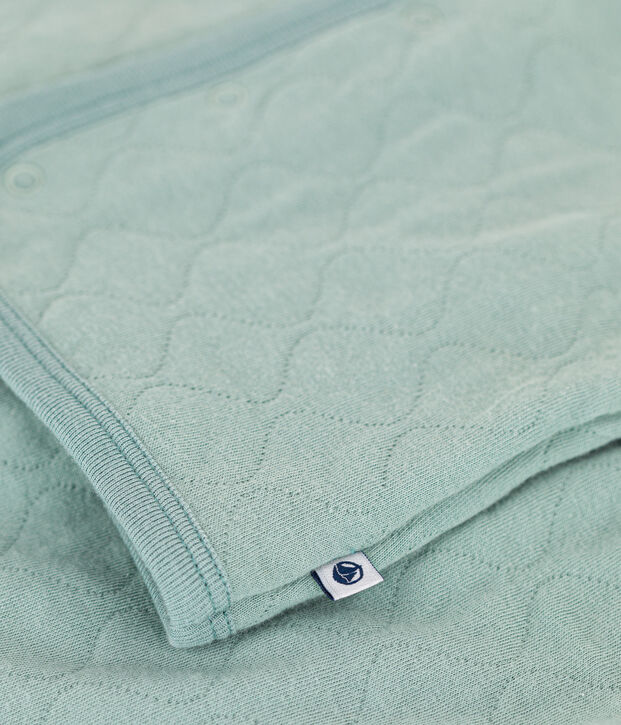 Baby-Set aus gestepptem Doppeljersey gr&uuml;n