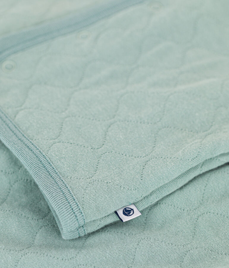 Baby-Set aus gestepptem Doppeljersey gr&uuml;n