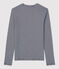 Eng anliegendes T-Shirt mit Rundhalsausschnitt aus Bio-Baumwolle für Damen blau SMOKING/weiss MARSHMALLOW