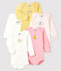 5er-Set langärmelige Baby-Bodys für Mädchen