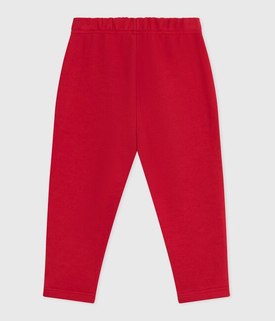 Baby-Hose aus einfarbiger Baumwolle rot POMPEI