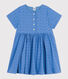 Kurzärmeliges Kinder-Kleid mit englischer Stickerei für Mädchen