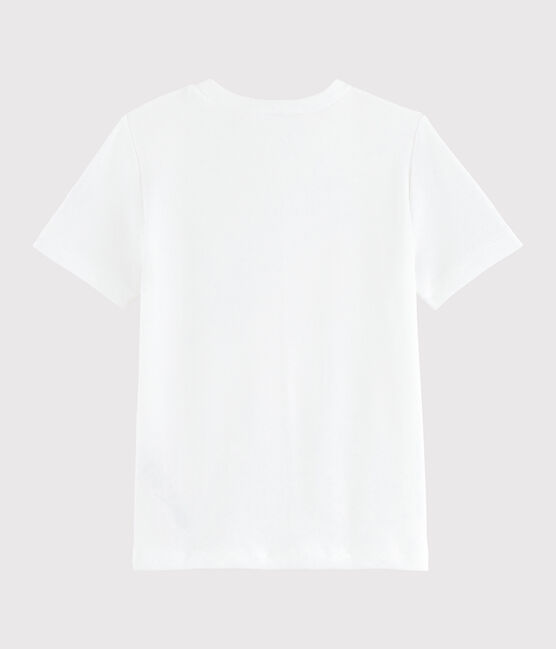 Kinder-T-Shirt mit Siebdruck für Mädchen weiss ECUME