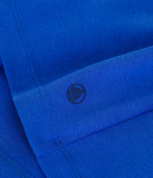 Kurz&auml;rmeliges Kinder-Kleid aus Baumwolle f&uuml;r M&auml;dchen blau