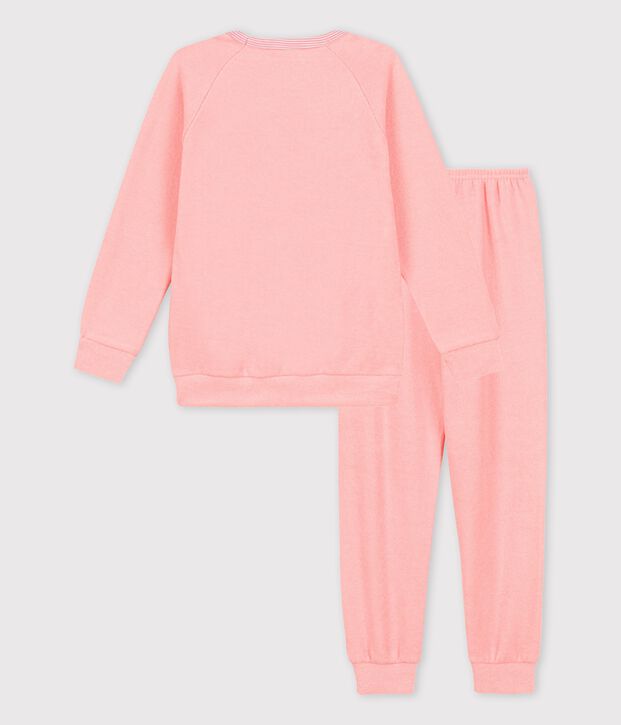 Kinderpyjamas aus Frottee rosa