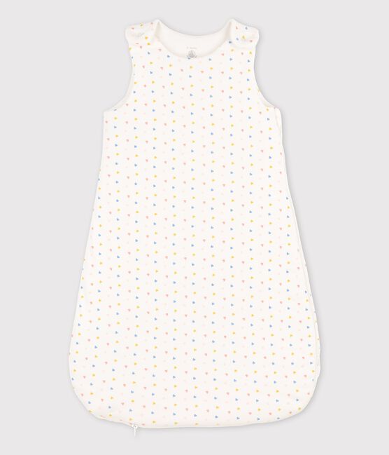 Babyschlafsack aus Bio-Baumwolle weiss MARSHMALLOW/weiss MULTICO