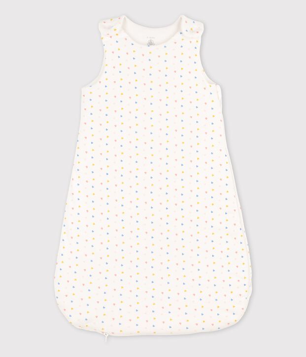Babyschlafsack aus Bio-Baumwolle weiss/vielfarbig
