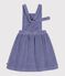 Kinder-Latzkleid aus einfarbigem Feincord violett