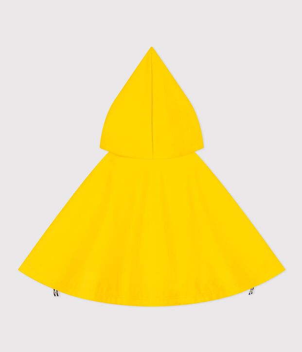Regencape f&uuml;r Babys aus Baumwolle und beschichtetem Gewebe gelb