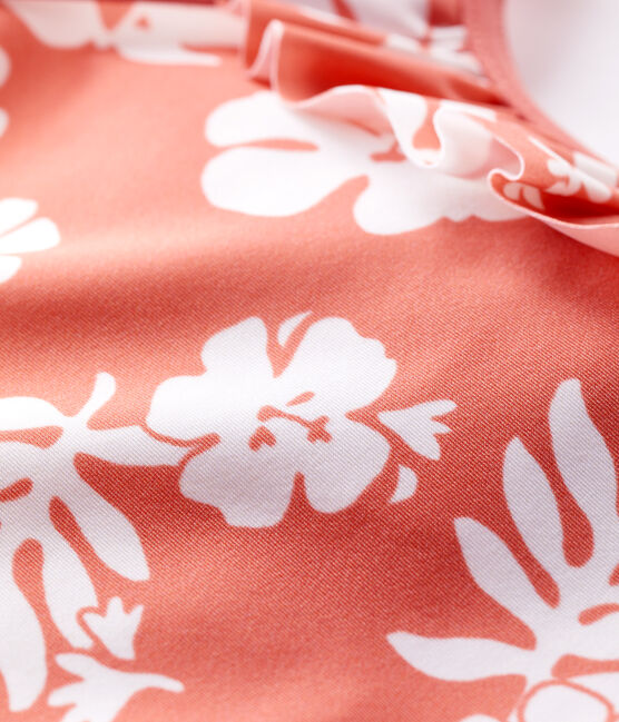 Baby-Badeanzug auf recyceltem Material rosa PAPAYE/ MARSHMALLOW