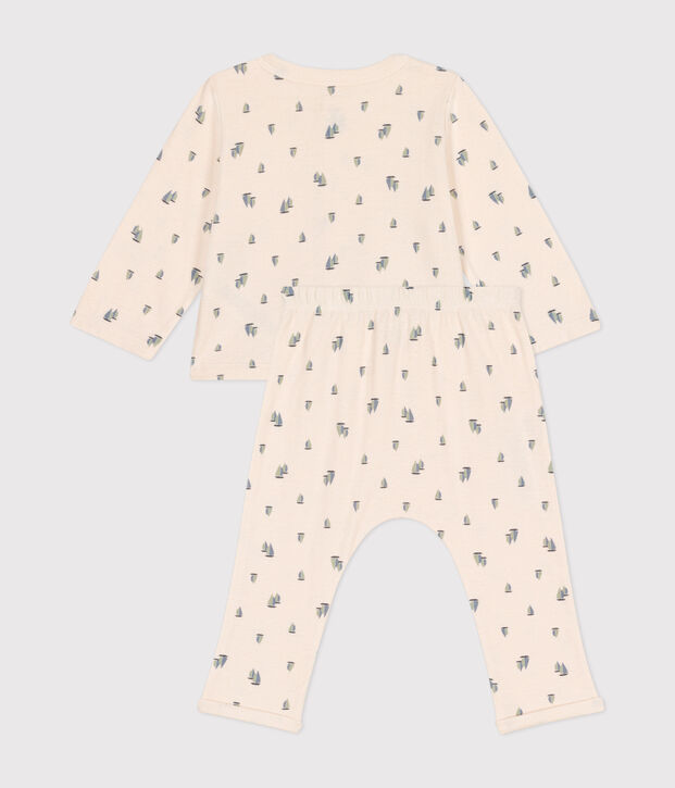 2-teiliges Baby-Set aus Doppeljersey naturfarben/vielfarbig