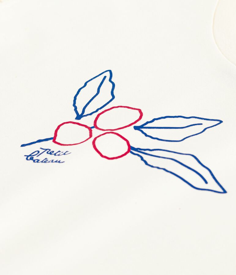 Kurz&auml;rmeliges Kinder-T-Shirt mit Muster naturfarben