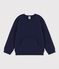 Kinderpullover aus Wolle und Baumwolle für Jungen blau SMOKING