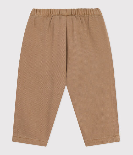 Baby-Hose aus einfarbiger Baumwolle mit Aufnäher im Cargo-Stil beige ROCHE CLAIR