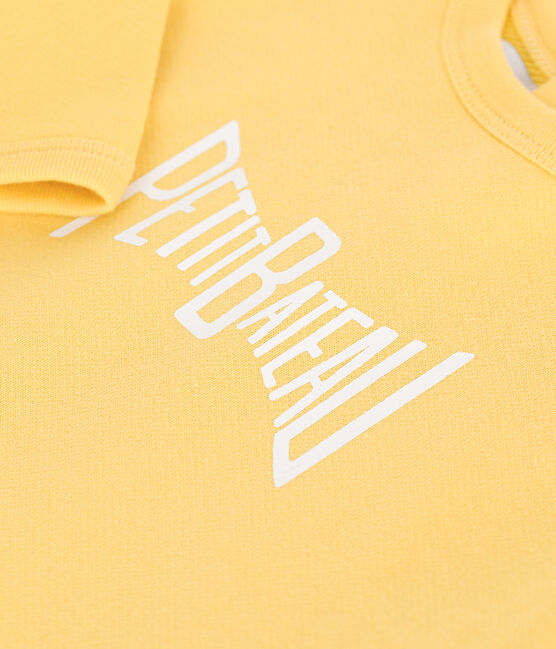 Einfarbiges Baby-Sweatshirt aus Baumwolle gelb ORGE