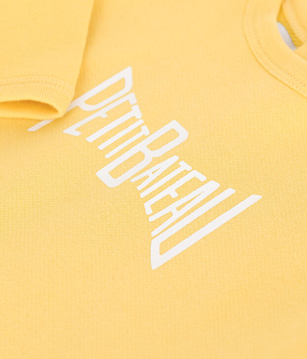 Einfarbiges Baby-Sweatshirt aus Baumwolle gelb