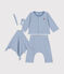 3-teiliges Baby-Set aus Baumwolle blau BEACH/ MARSHMALLOW