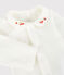 Baby-Body aus Bio-Baumwolle mit besticktem Kragen weiss MARSHMALLOW