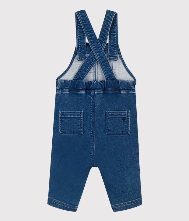 Lange Baby-Latzhose aus Denim blau