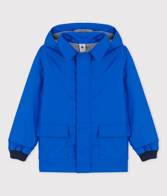 KLASSISCHE KINDER-REGENJACKE AUS RECYCELTEM MATERIAL blau DELFT