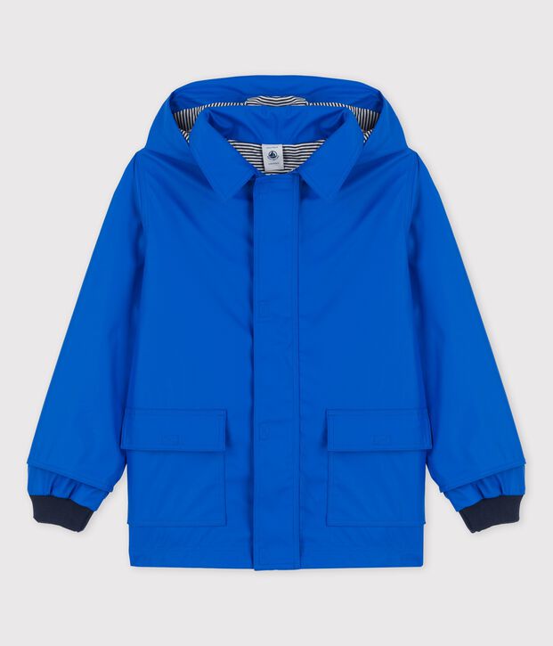 KLASSISCHE KINDER-REGENJACKE AUS RECYCELTEM MATERIAL blau