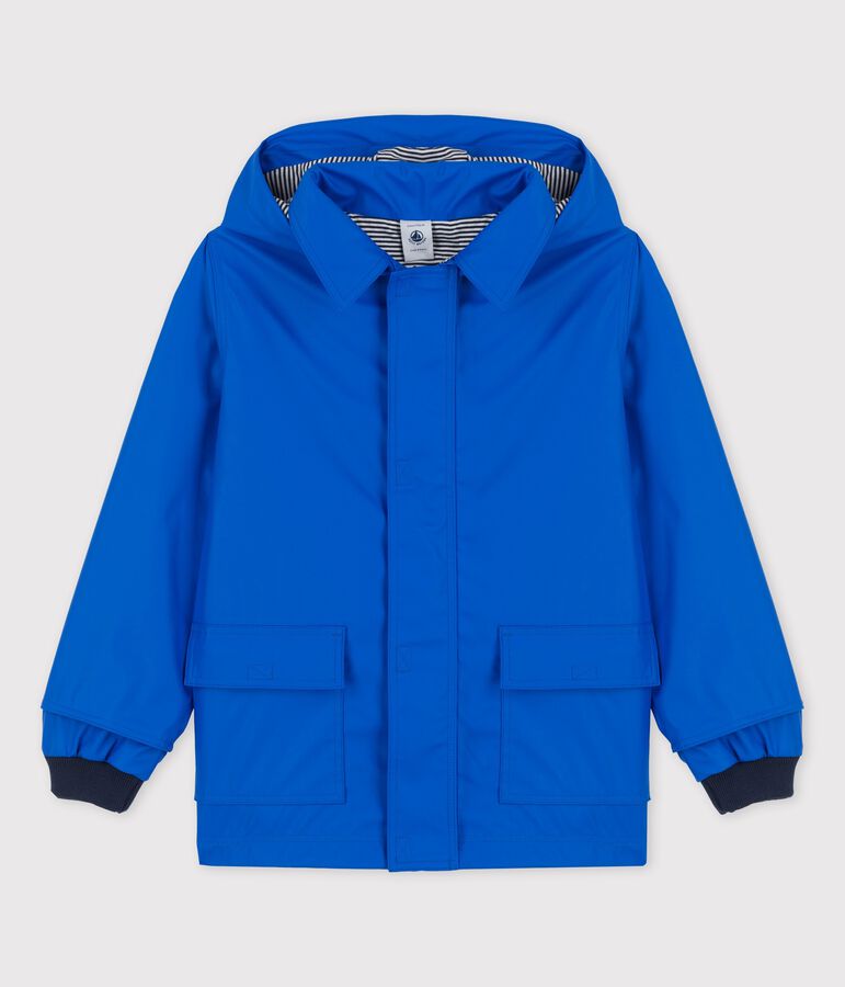 KLASSISCHE KINDER-REGENJACKE AUS RECYCELTEM MATERIAL blau