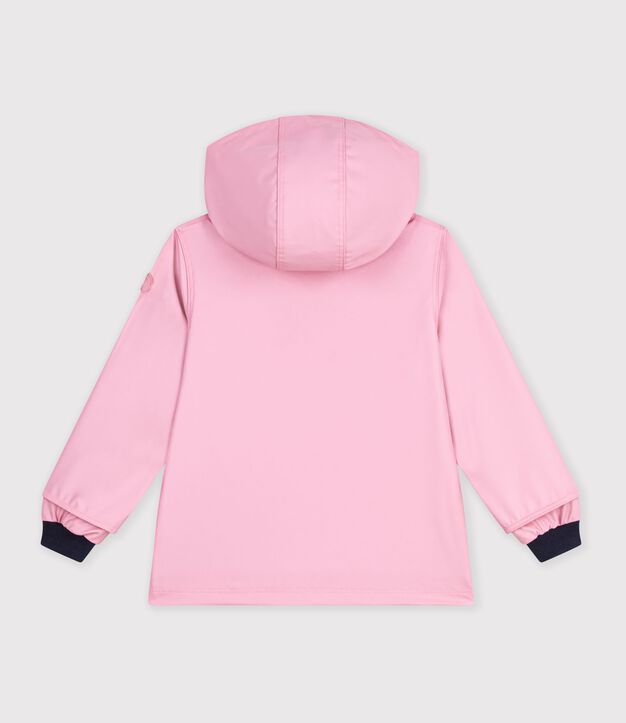 Ikonische Kinder-Regenjacke einfarbig rosa