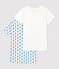 2er-Set kurzärmelige T-Shirts aus Bio-Baumwolle mit Blumenmuster für Mädchen variante 1