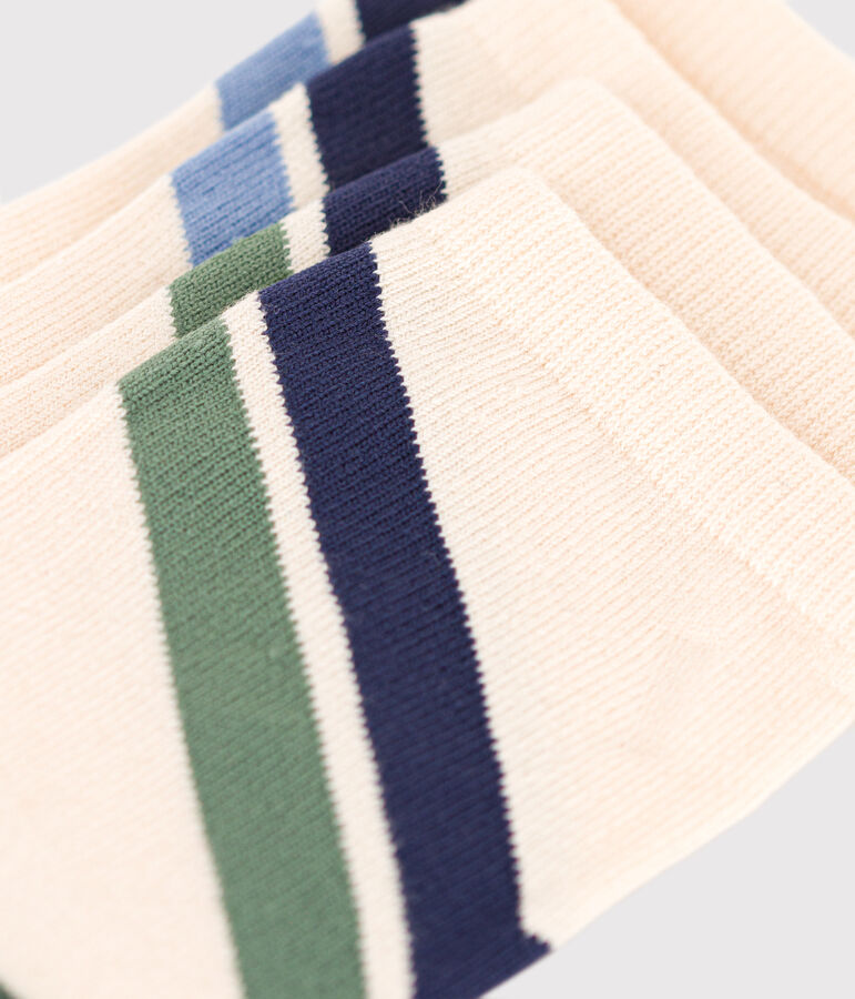 2er-Set gestreifte Kindersocken aus Baumwolle vielfarbig