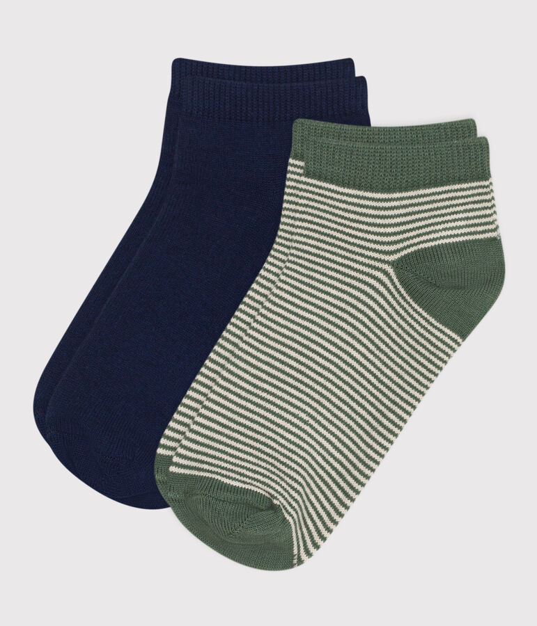 2er-set Kindersocken mit Ringelstreifen aus Baumwolle vielfarbig