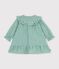 Lang&auml;rmeliges Baby-Kleid aus Baumwolle mit Vichy-Muster gr&uuml;n/weiss
