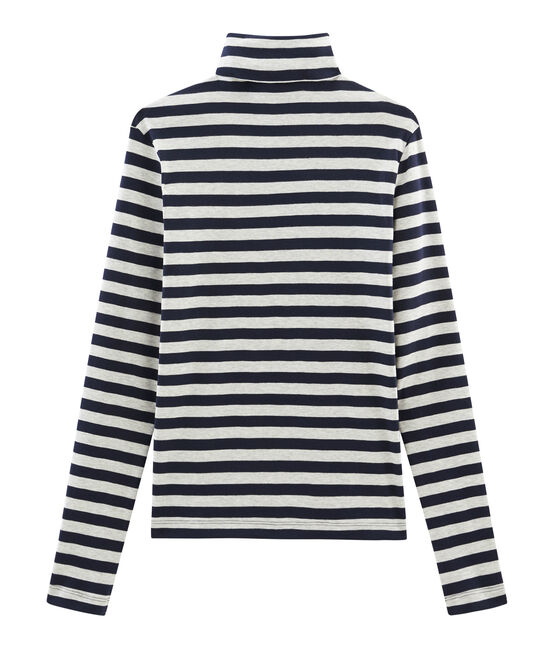 Unterziehpullover für Damen blau SMOKING/grau BELUGA