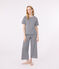Damenpyjama aus Baumwolle, mit Ringelstreifen blau SMOKING/weiss MARSHMALLOW
