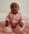 Baby-Bodyjama aus Doppeljersey mit kleinen Herzen rosa CHARME/weiss MARSHMALLOW