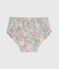 Baby-Badehose mit R&uuml;schen und Blumenmuster blau/vielfarbig