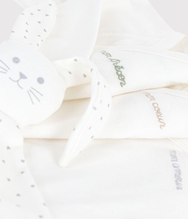 Newborn-Geschenkset aus bestickter Baumwolle vielfarbig