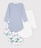 Set lang&auml;rmeliger Baby-Bodys aus Baumwolle mit Paris-Motiv vielfarbig