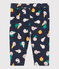 Baby-Hose aus Velours. blau SMOKING/weiss MULTICO