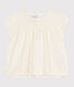 Kurzärmelige Baby-Bluse aus Baumwolle mit kleinen Herzen