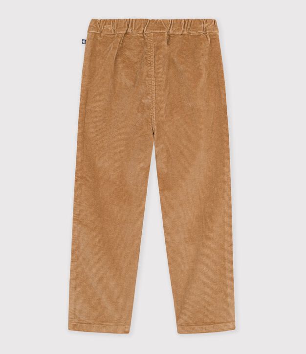 Kinder-Hose mit geradem Schnitt aus Feincord LATTE