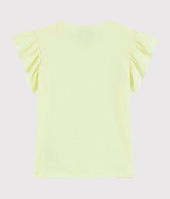 Kurzärmliges Kinder-T-Shirt aus Baumwolle für Mädchen gelb CITRONEL