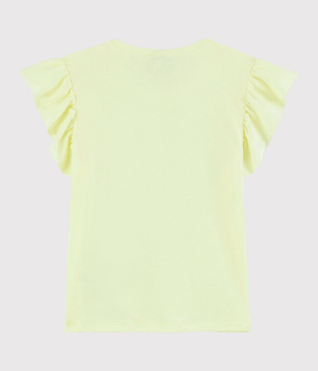 Kurz&auml;rmliges Kinder-T-Shirt aus Baumwolle f&uuml;r M&auml;dchen gelb