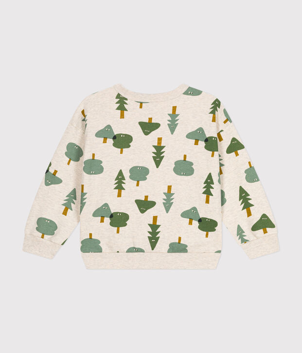 Kinder-Sweatshirt aus Molton f&uuml;r Jungen beige/vielfarbig
