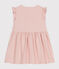 Ärmelloses Baby-Kleid aus gemusterter Baumwolle rosa SALINE